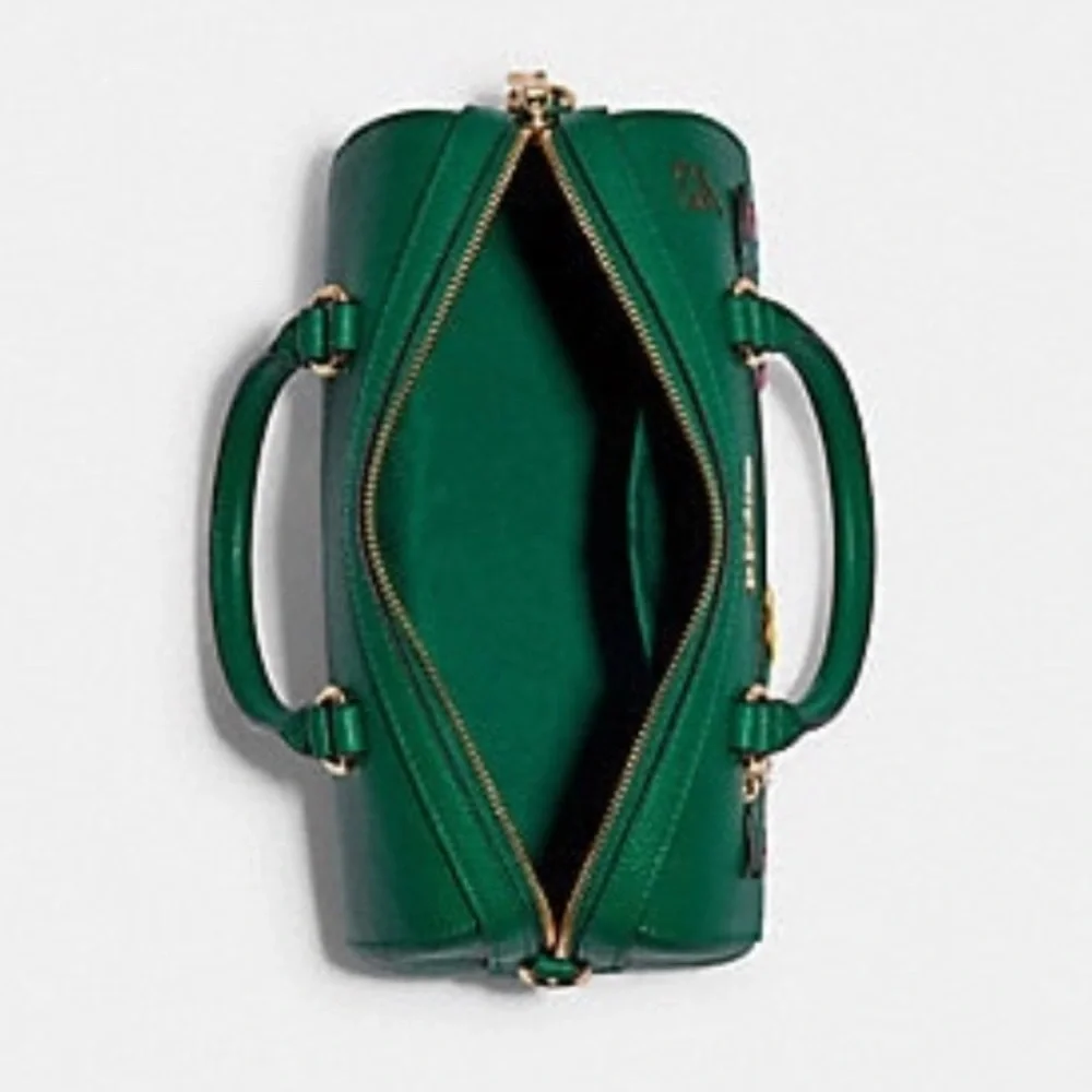 SOLD⛔️Authentic COACH Leather patches zip top satchel/Crosby - Picture 5 of 16